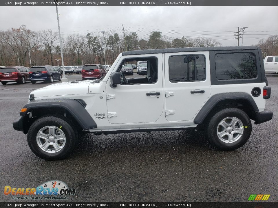 Bright White 2020 Jeep Wrangler Unlimited Sport 4x4 Photo #3