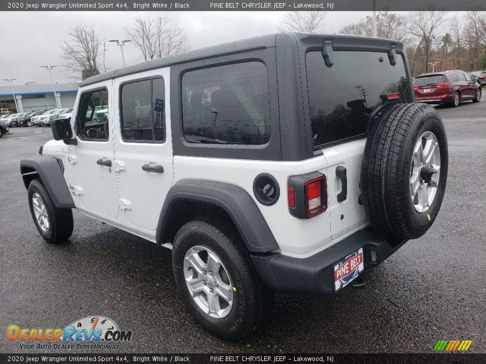 2020 Jeep Wrangler Unlimited Sport 4x4 Bright White / Black Photo #4