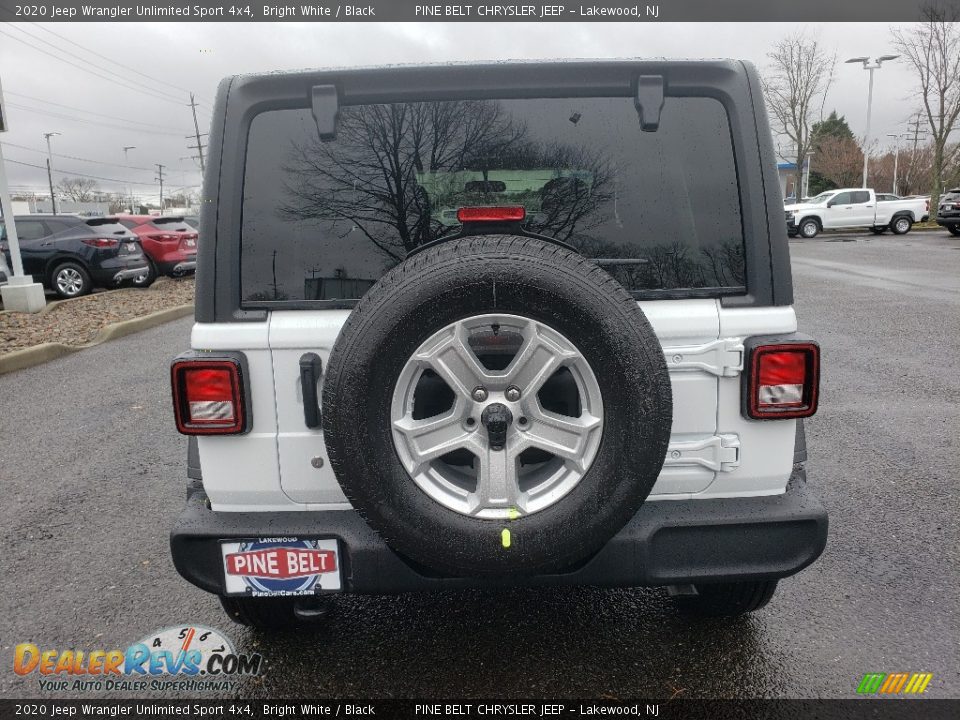 2020 Jeep Wrangler Unlimited Sport 4x4 Bright White / Black Photo #5