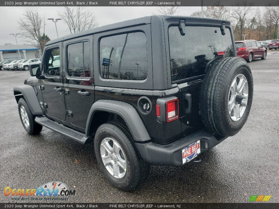 2020 Jeep Wrangler Unlimited Sport 4x4 Black / Black Photo #4