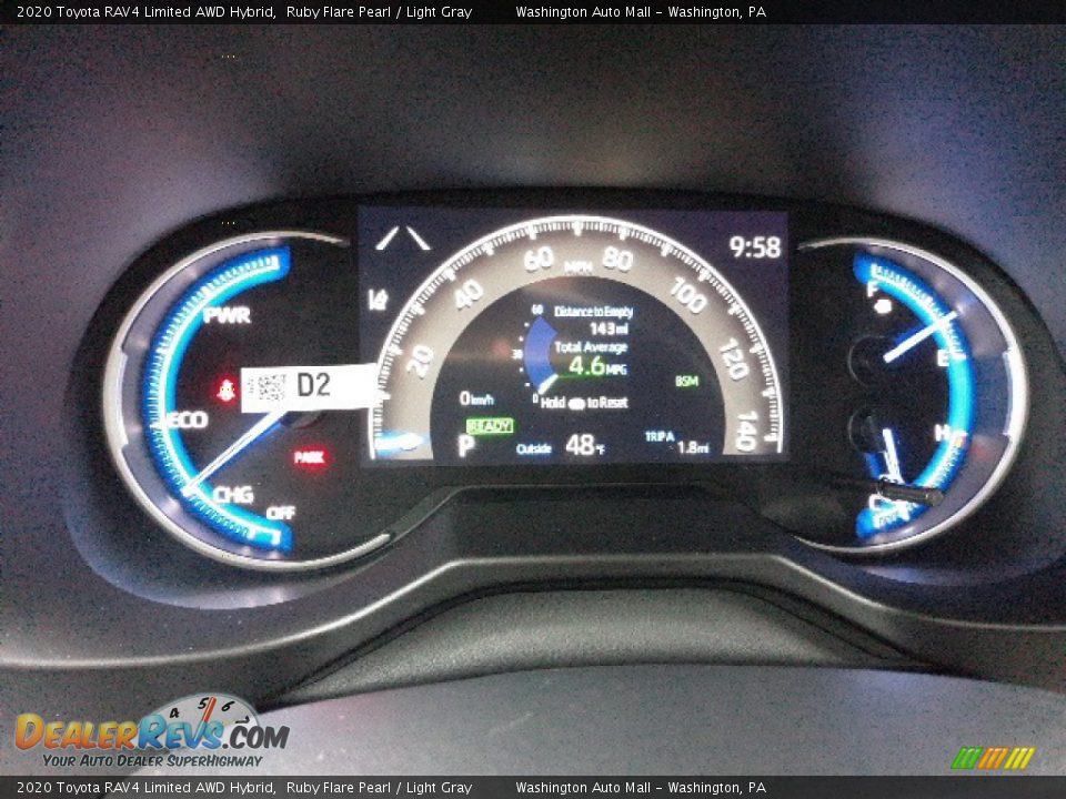 2020 Toyota RAV4 Limited AWD Hybrid Gauges Photo #12