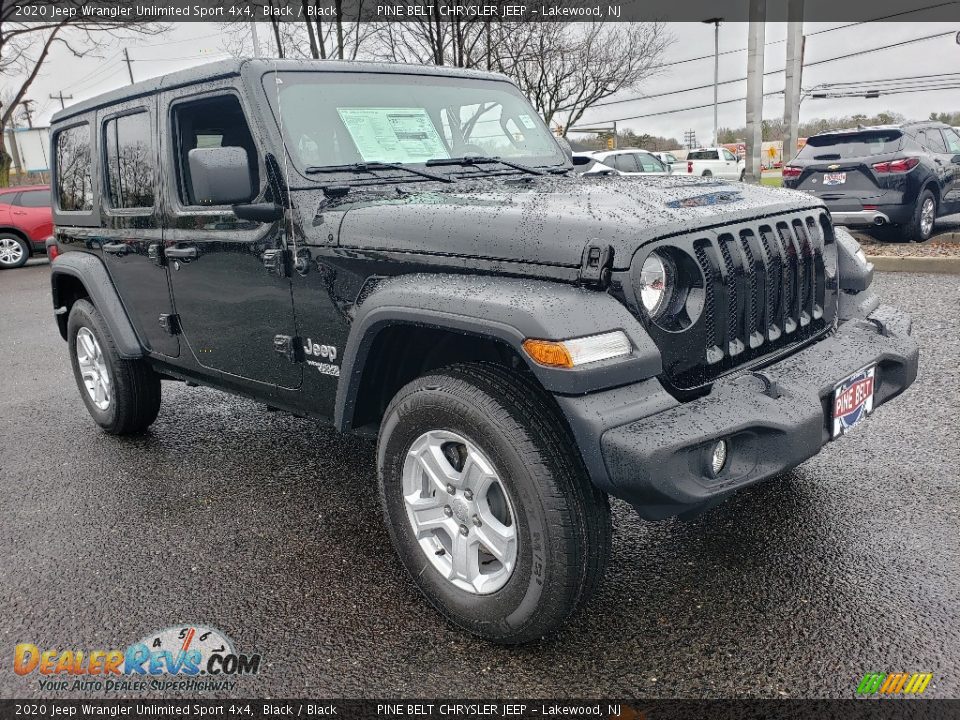 2020 Jeep Wrangler Unlimited Sport 4x4 Black / Black Photo #1
