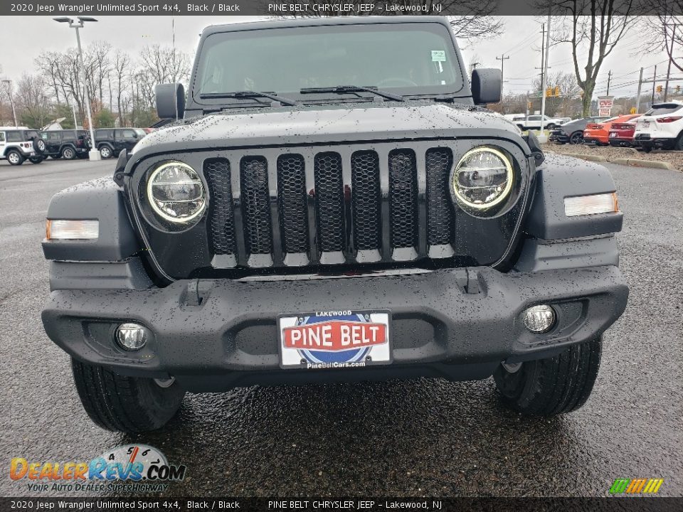 2020 Jeep Wrangler Unlimited Sport 4x4 Black / Black Photo #2