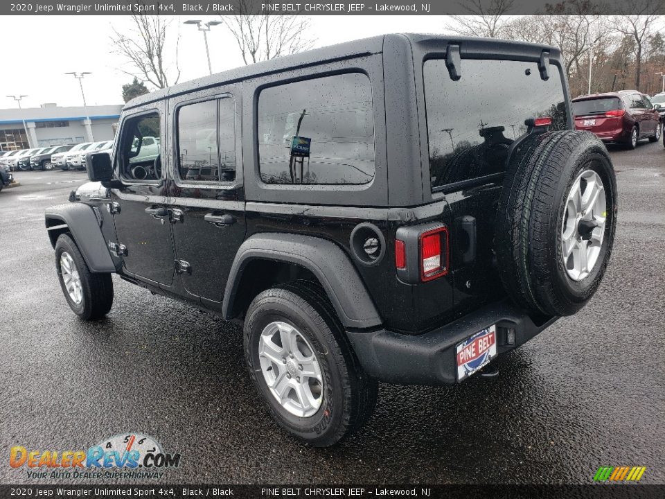 2020 Jeep Wrangler Unlimited Sport 4x4 Black / Black Photo #4