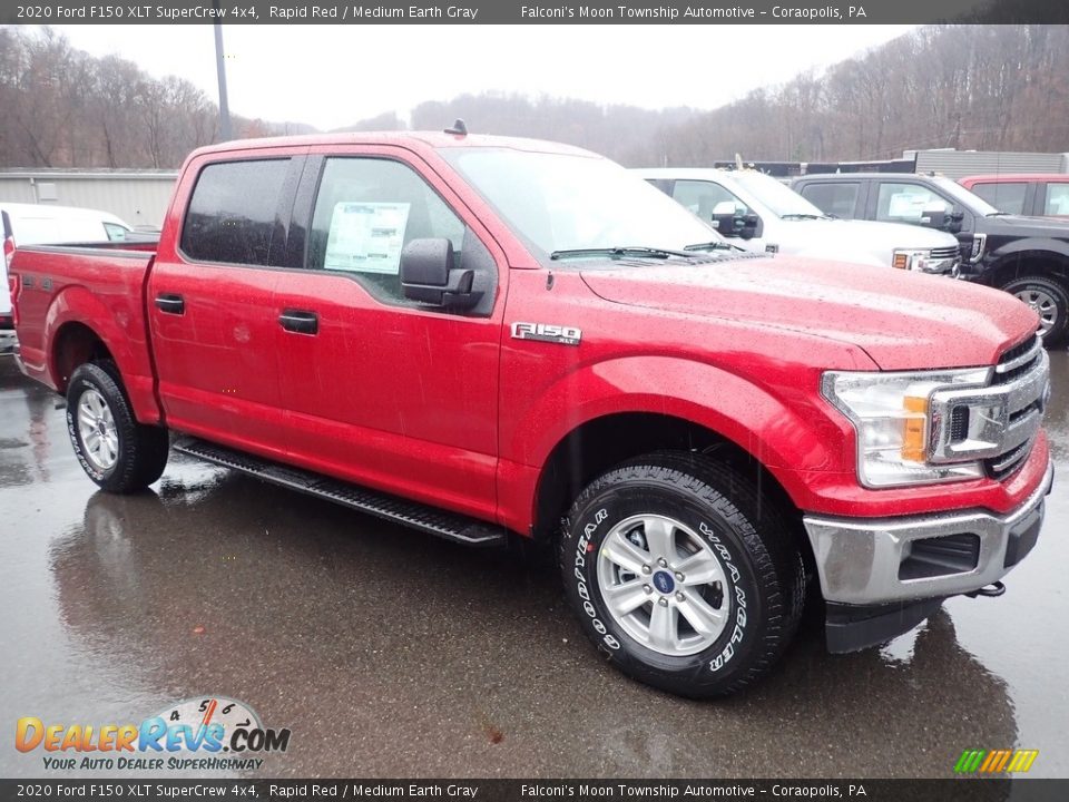2020 Ford F150 XLT SuperCrew 4x4 Rapid Red / Medium Earth Gray Photo #3