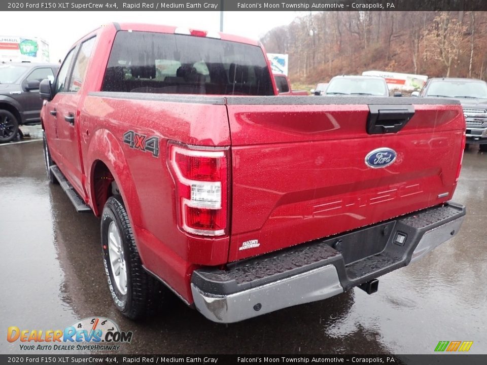 2020 Ford F150 XLT SuperCrew 4x4 Rapid Red / Medium Earth Gray Photo #6