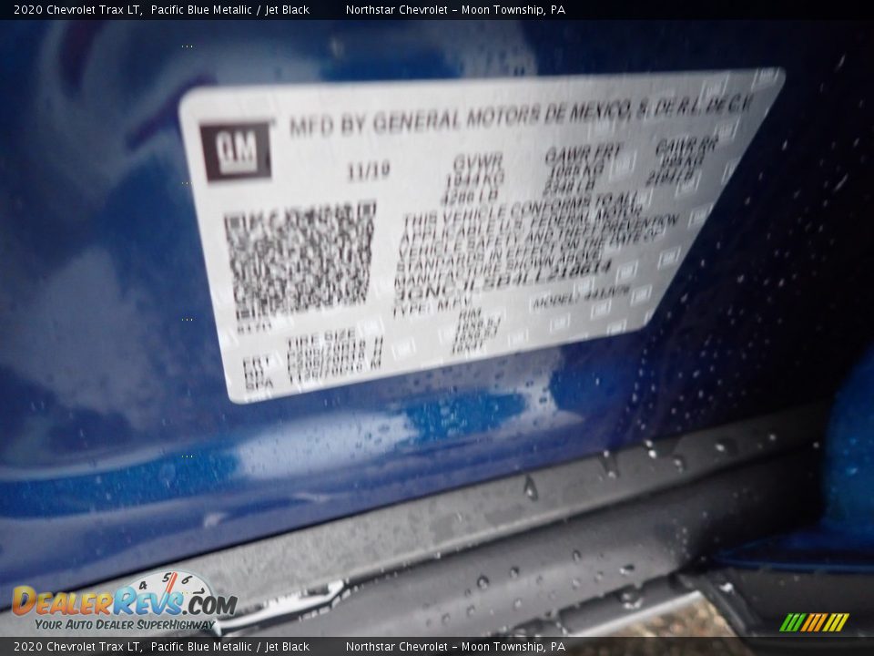 2020 Chevrolet Trax LT Pacific Blue Metallic / Jet Black Photo #15