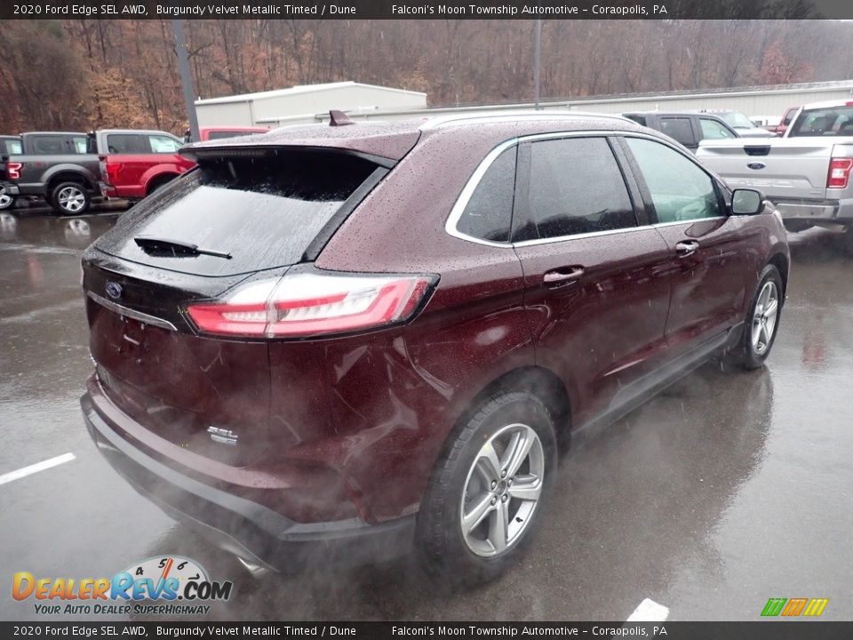 2020 Ford Edge SEL AWD Burgundy Velvet Metallic Tinted / Dune Photo #2