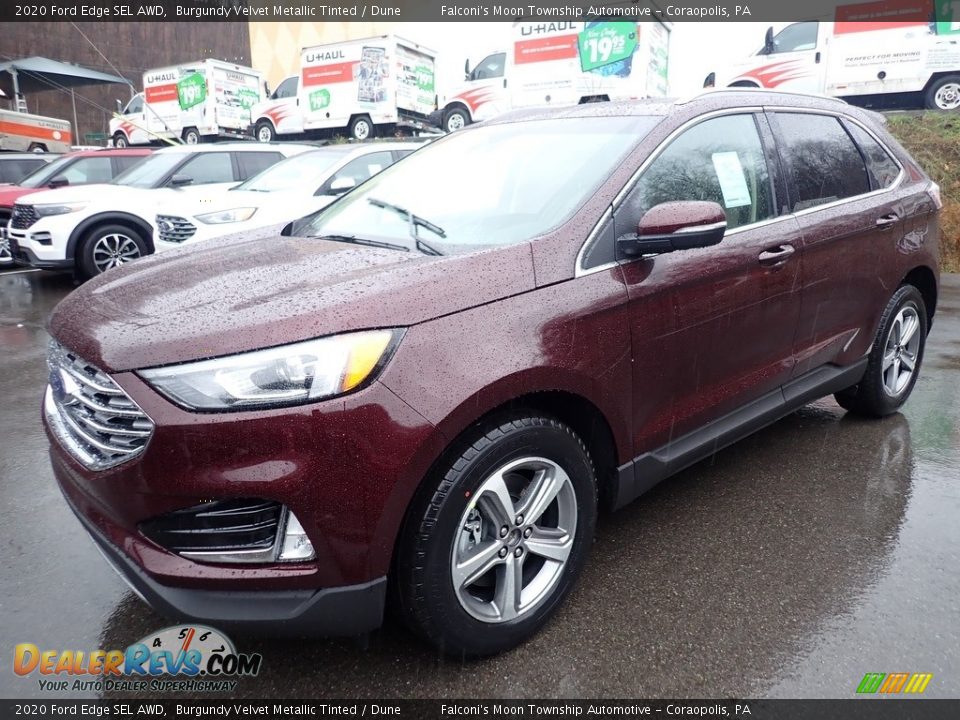 Burgundy Velvet Metallic Tinted 2020 Ford Edge SEL AWD Photo #5