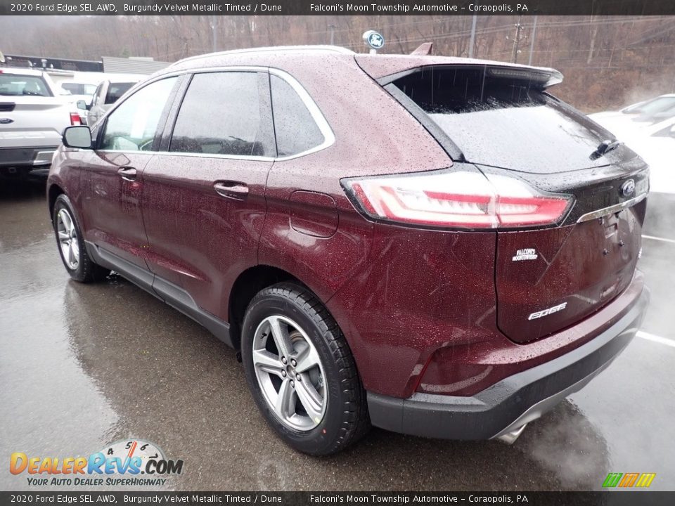 2020 Ford Edge SEL AWD Burgundy Velvet Metallic Tinted / Dune Photo #6