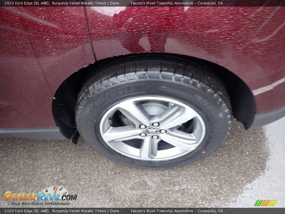 2020 Ford Edge SEL AWD Burgundy Velvet Metallic Tinted / Dune Photo #7