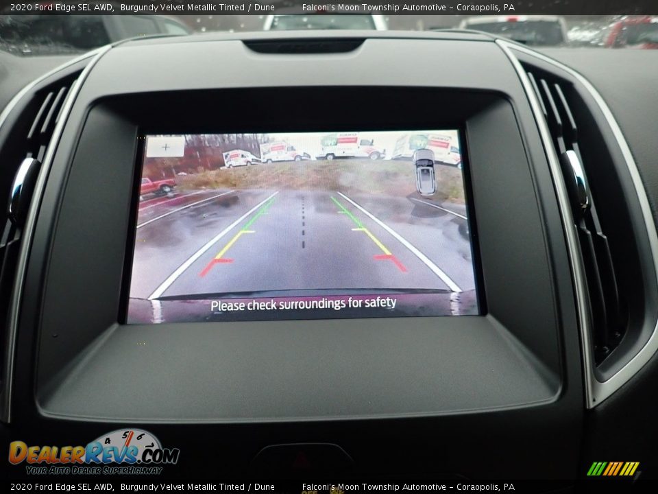 2020 Ford Edge SEL AWD Burgundy Velvet Metallic Tinted / Dune Photo #15