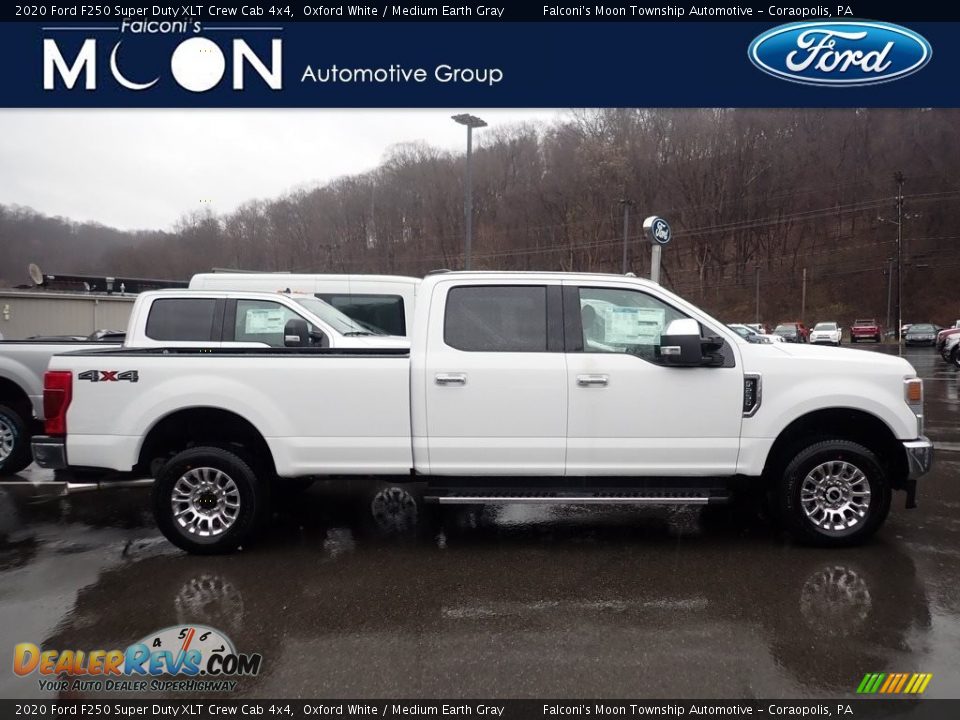 2020 Ford F250 Super Duty XLT Crew Cab 4x4 Oxford White / Medium Earth Gray Photo #1