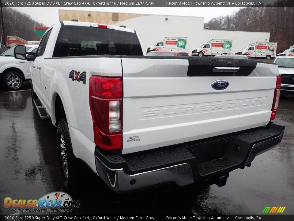 2020 Ford F250 Super Duty XLT Crew Cab 4x4 Oxford White / Medium Earth Gray Photo #6