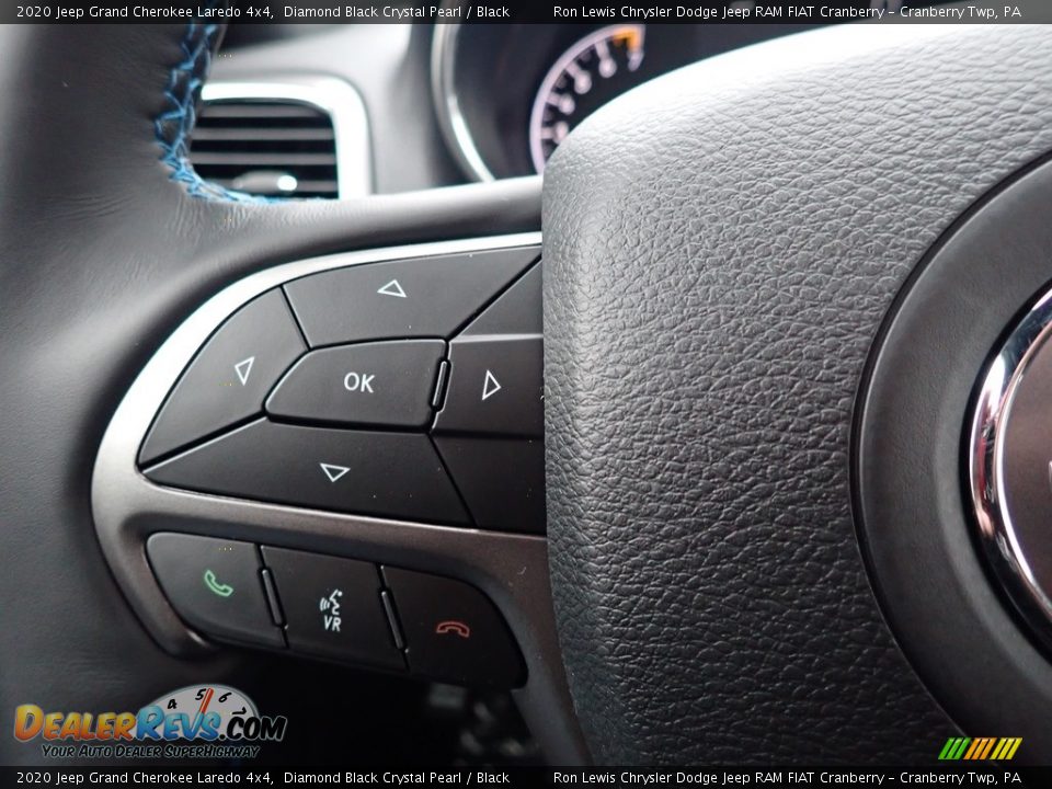 2020 Jeep Grand Cherokee Laredo 4x4 Diamond Black Crystal Pearl / Black Photo #20