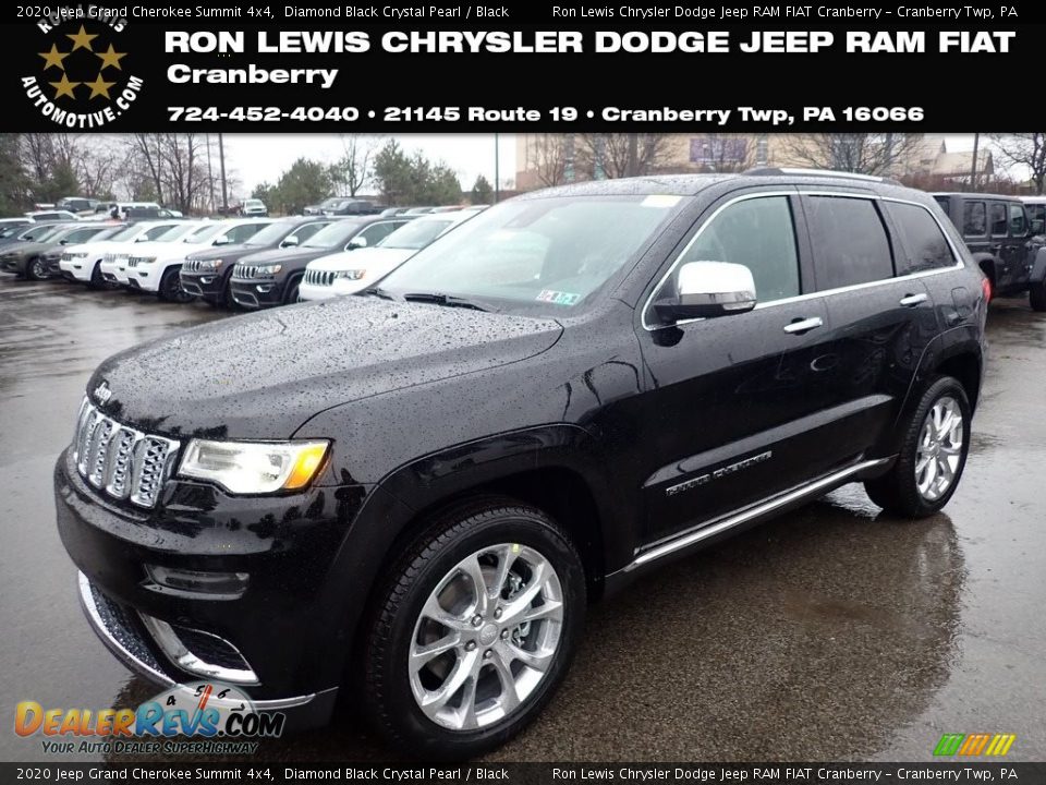 2020 Jeep Grand Cherokee Summit 4x4 Diamond Black Crystal Pearl / Black Photo #1