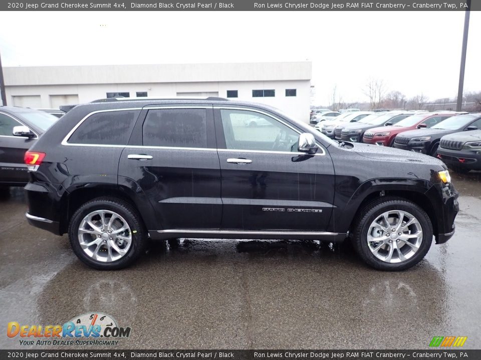 2020 Jeep Grand Cherokee Summit 4x4 Diamond Black Crystal Pearl / Black Photo #6