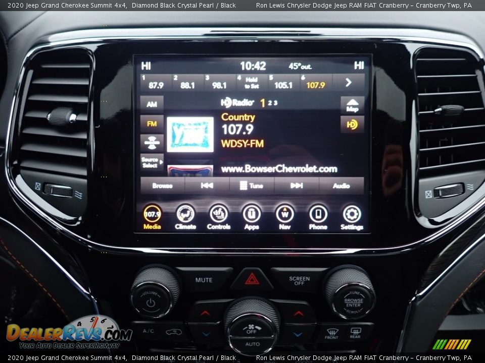 2020 Jeep Grand Cherokee Summit 4x4 Diamond Black Crystal Pearl / Black Photo #17