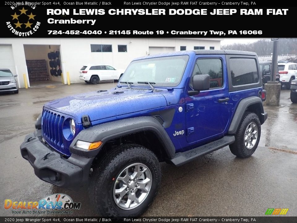 2020 Jeep Wrangler Sport 4x4 Ocean Blue Metallic / Black Photo #1