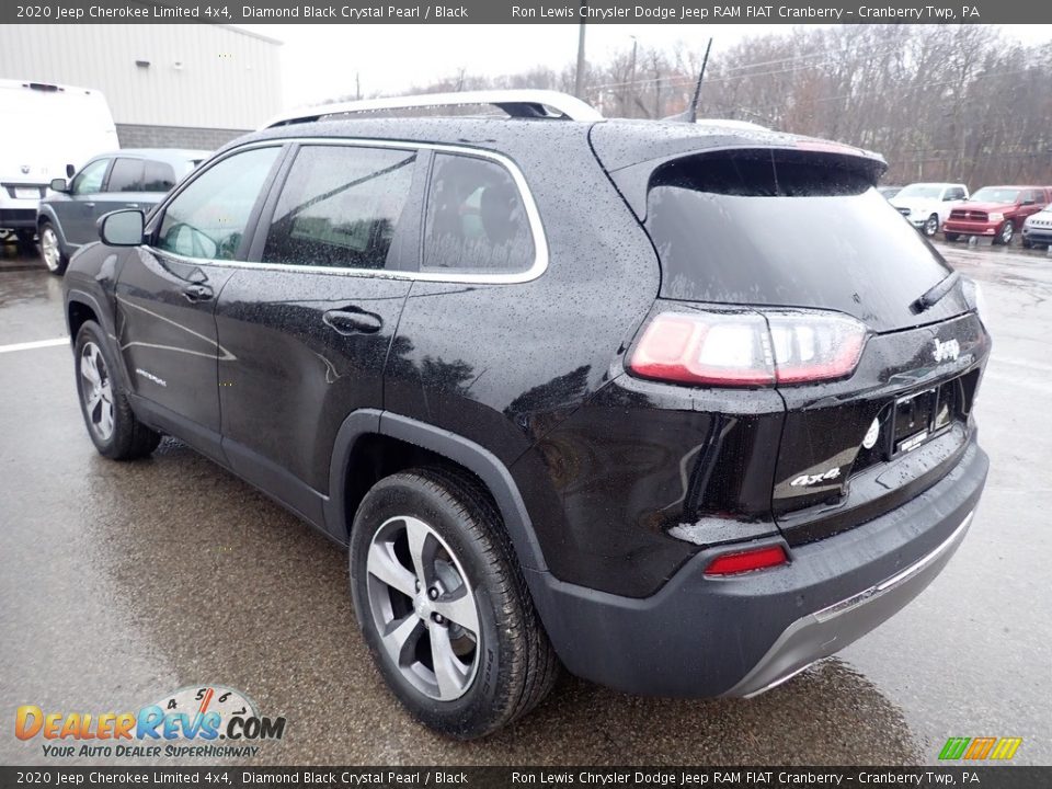 2020 Jeep Cherokee Limited 4x4 Diamond Black Crystal Pearl / Black Photo #3