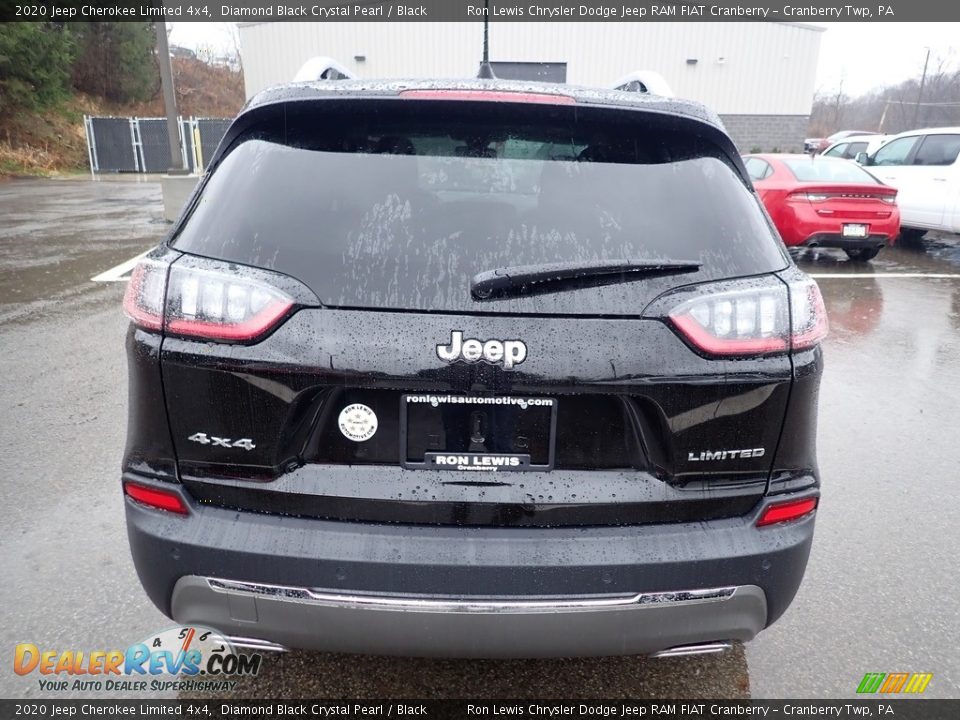 2020 Jeep Cherokee Limited 4x4 Diamond Black Crystal Pearl / Black Photo #4