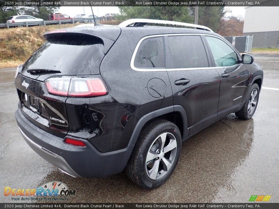 2020 Jeep Cherokee Limited 4x4 Diamond Black Crystal Pearl / Black Photo #5