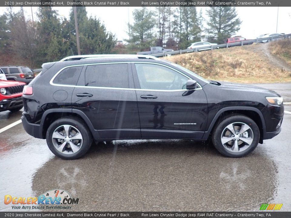 2020 Jeep Cherokee Limited 4x4 Diamond Black Crystal Pearl / Black Photo #6