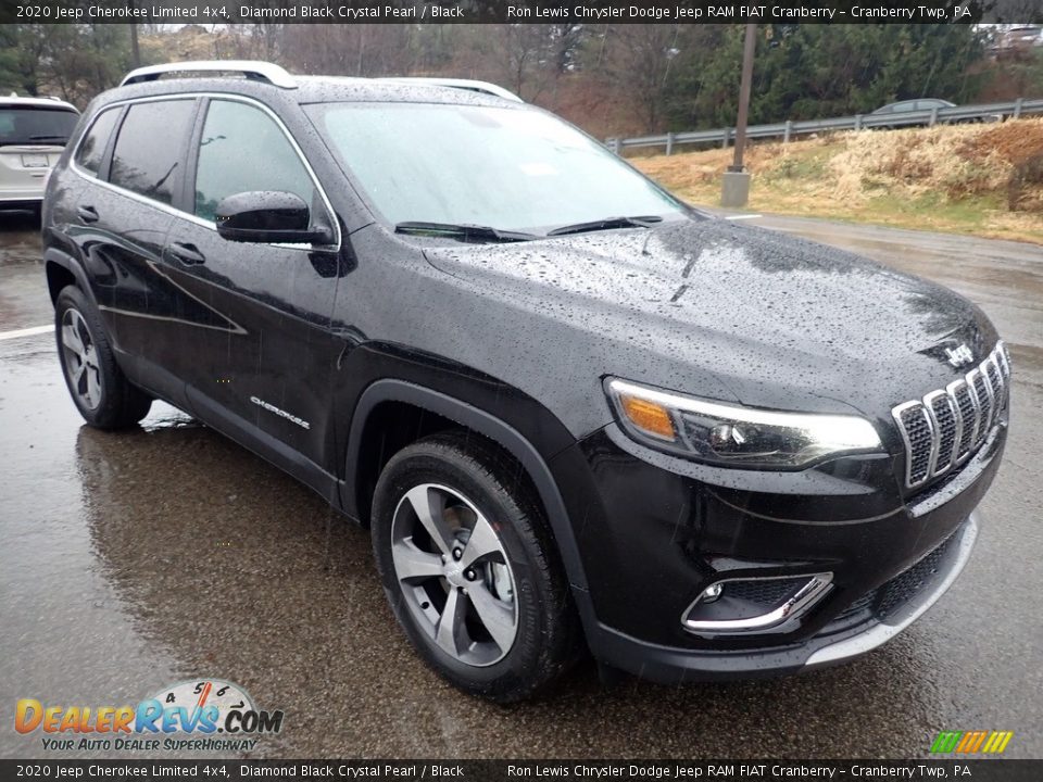 2020 Jeep Cherokee Limited 4x4 Diamond Black Crystal Pearl / Black Photo #7