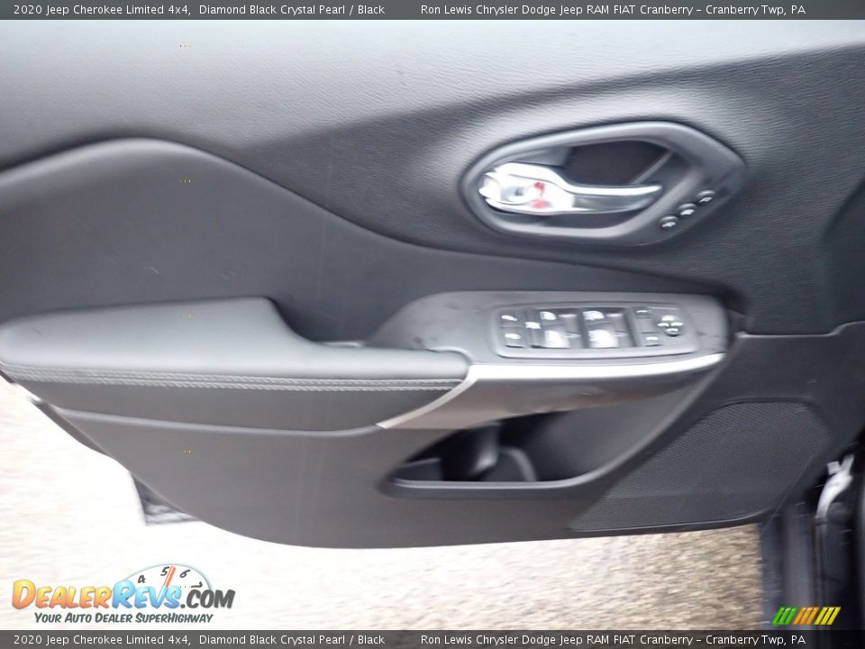 2020 Jeep Cherokee Limited 4x4 Diamond Black Crystal Pearl / Black Photo #14