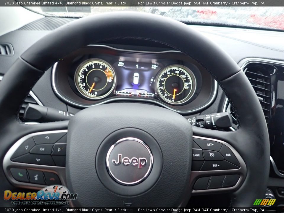 2020 Jeep Cherokee Limited 4x4 Diamond Black Crystal Pearl / Black Photo #19
