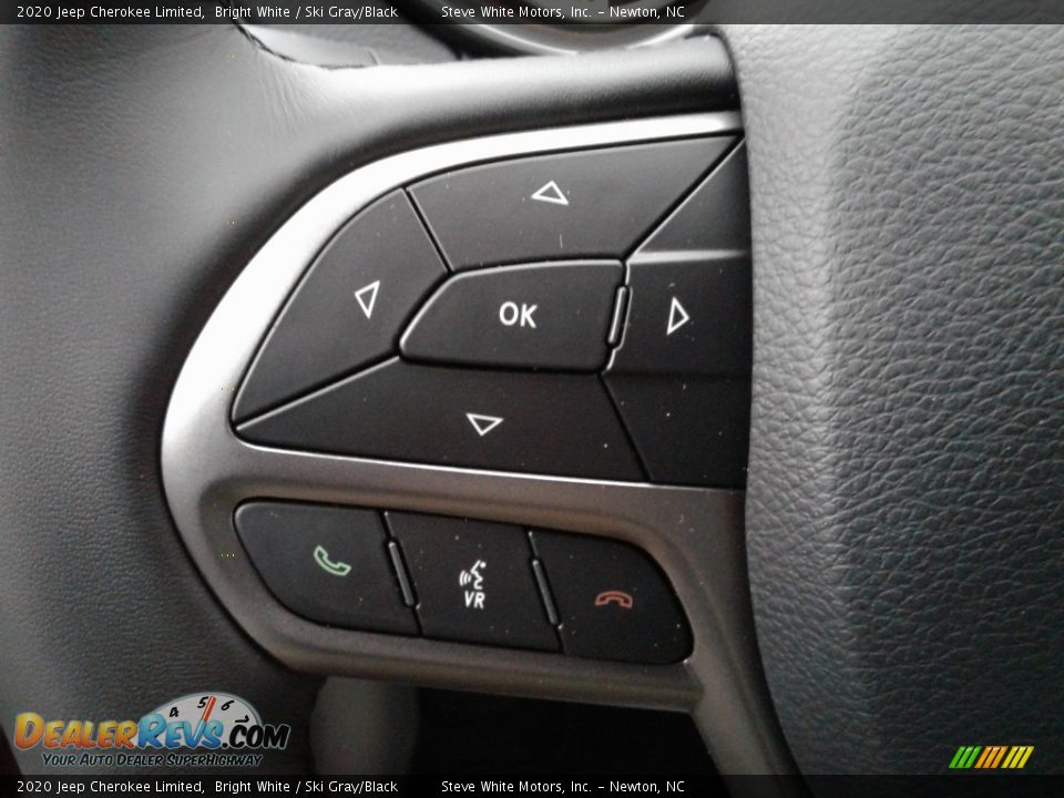 2020 Jeep Cherokee Limited Bright White / Ski Gray/Black Photo #18