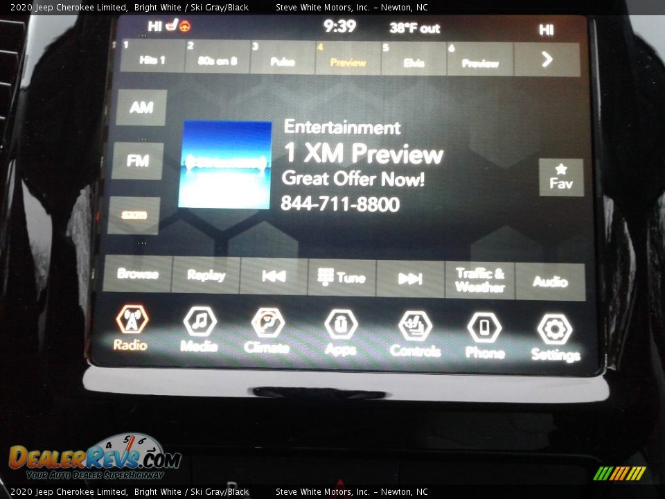 2020 Jeep Cherokee Limited Bright White / Ski Gray/Black Photo #22