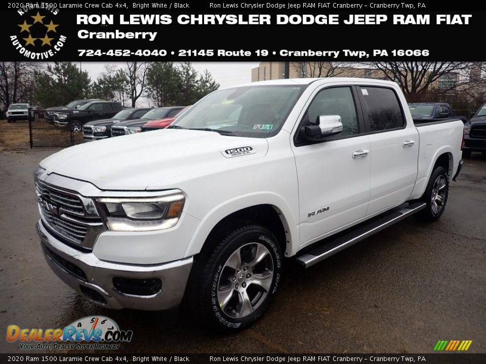 2020 Ram 1500 Laramie Crew Cab 4x4 Bright White / Black Photo #1