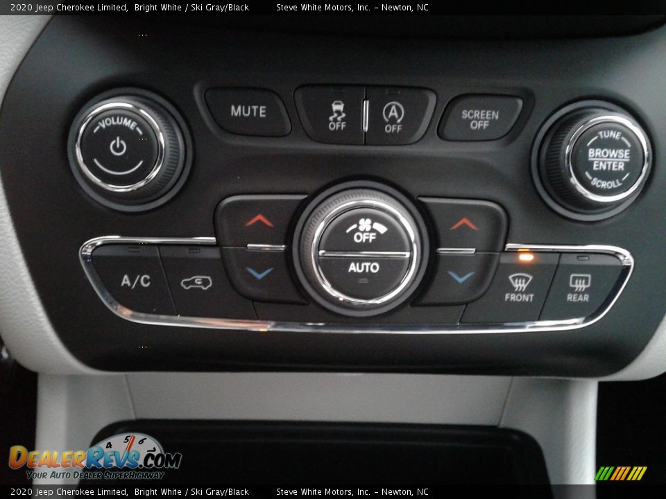 2020 Jeep Cherokee Limited Bright White / Ski Gray/Black Photo #27