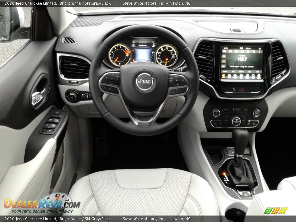 2020 Jeep Cherokee Limited Bright White / Ski Gray/Black Photo #30