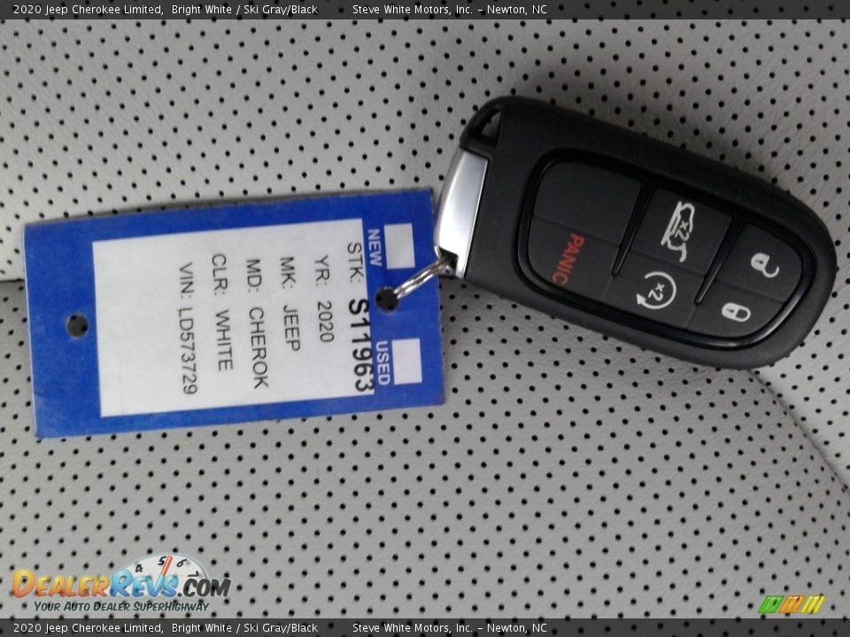 2020 Jeep Cherokee Limited Bright White / Ski Gray/Black Photo #31