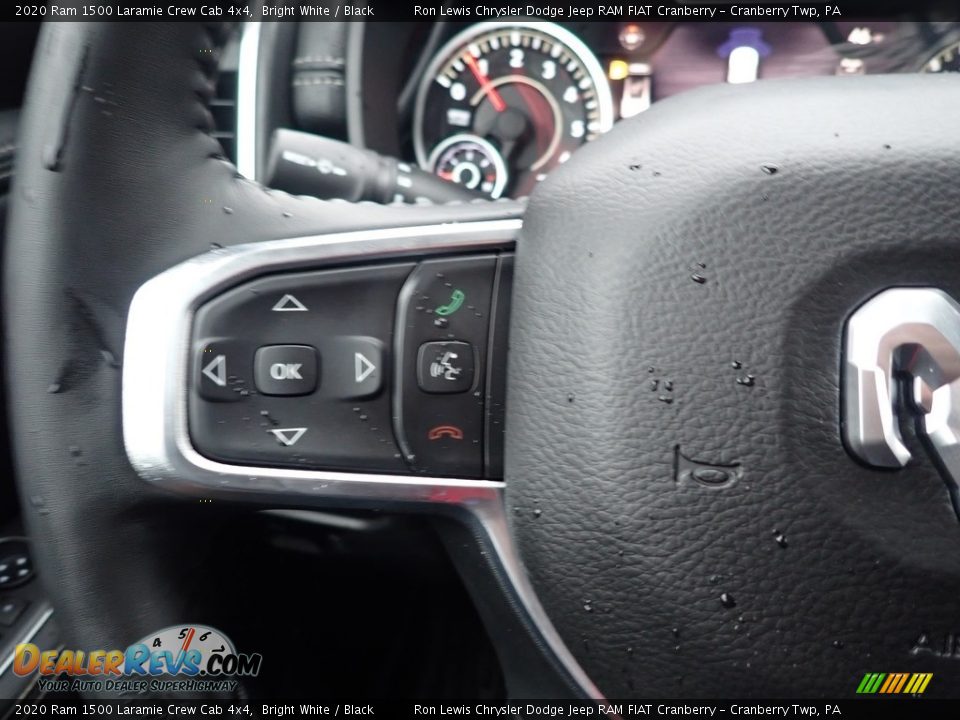 2020 Ram 1500 Laramie Crew Cab 4x4 Bright White / Black Photo #20