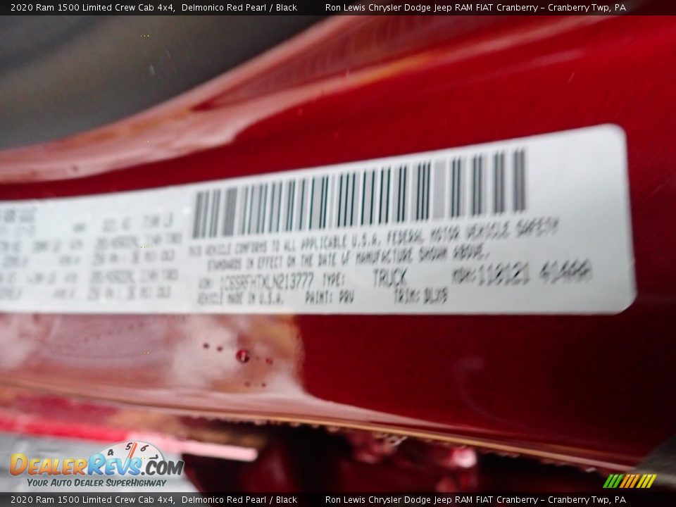 2020 Ram 1500 Limited Crew Cab 4x4 Delmonico Red Pearl / Black Photo #14