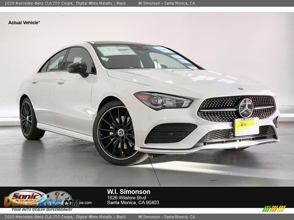 2020 Mercedes-Benz CLA 250 Coupe Digital White Metallic / Black Photo #1