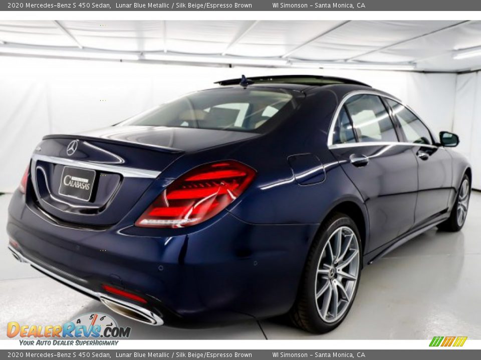 2020 Mercedes-Benz S 450 Sedan Lunar Blue Metallic / Silk Beige/Espresso Brown Photo #3