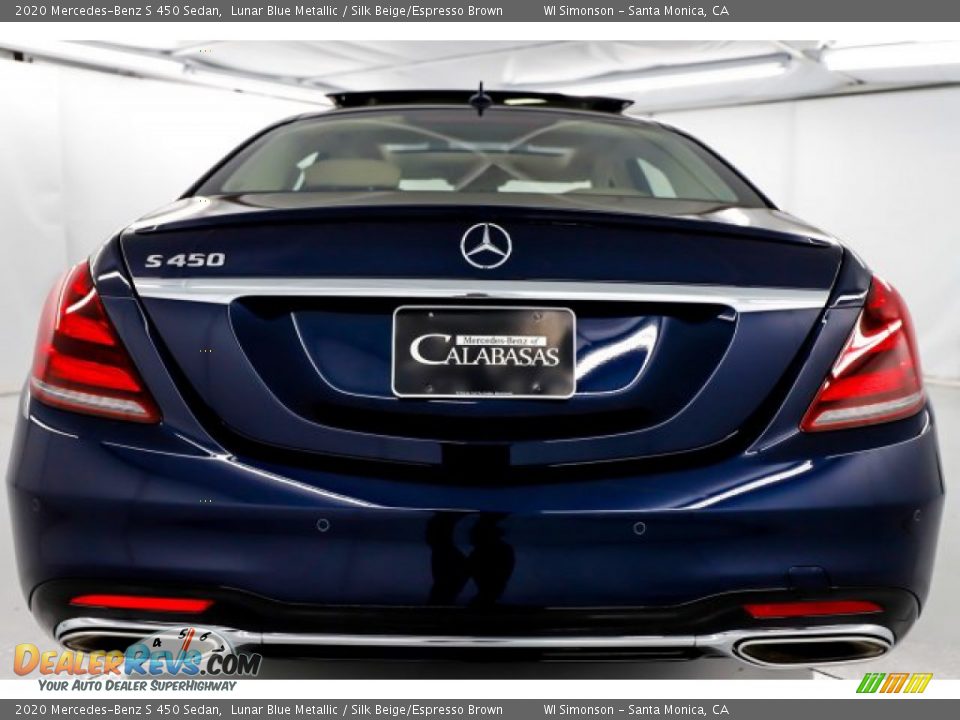 2020 Mercedes-Benz S 450 Sedan Lunar Blue Metallic / Silk Beige/Espresso Brown Photo #4
