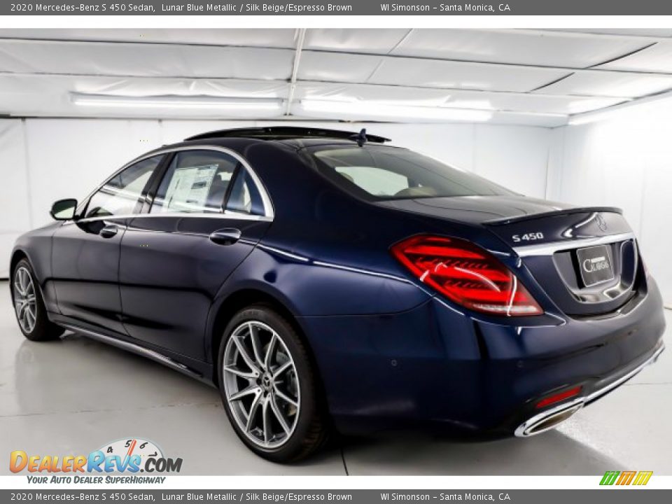 2020 Mercedes-Benz S 450 Sedan Lunar Blue Metallic / Silk Beige/Espresso Brown Photo #5