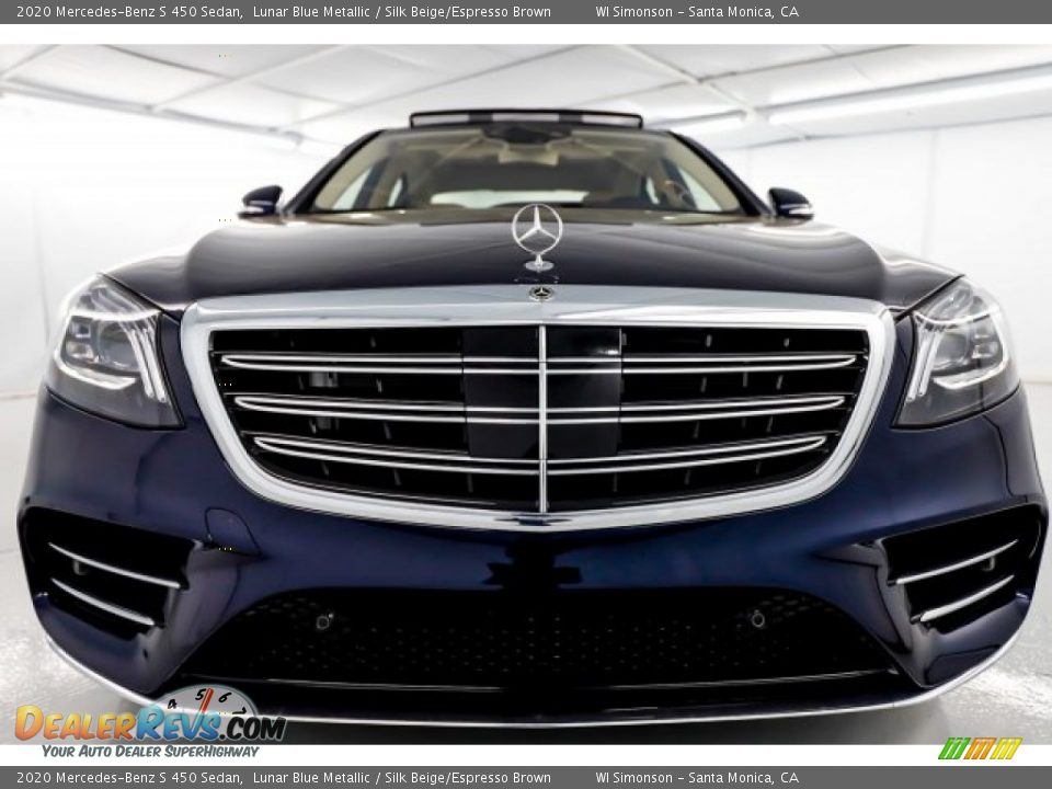 2020 Mercedes-Benz S 450 Sedan Lunar Blue Metallic / Silk Beige/Espresso Brown Photo #7