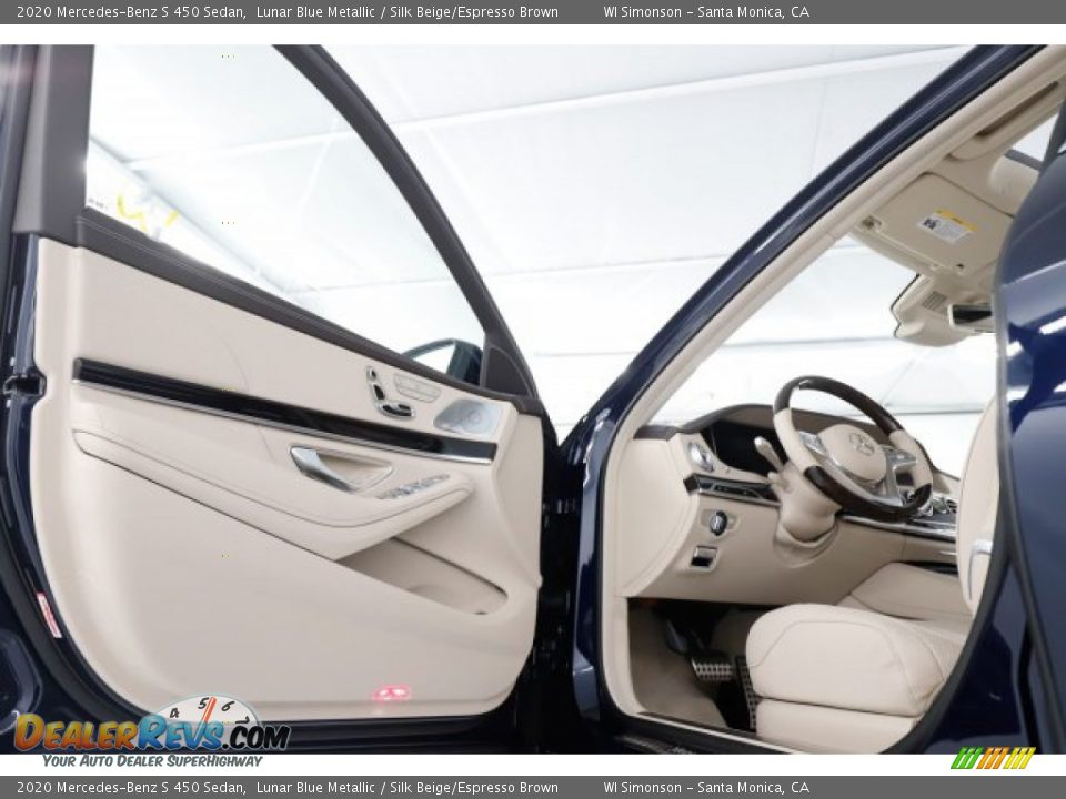 2020 Mercedes-Benz S 450 Sedan Lunar Blue Metallic / Silk Beige/Espresso Brown Photo #9