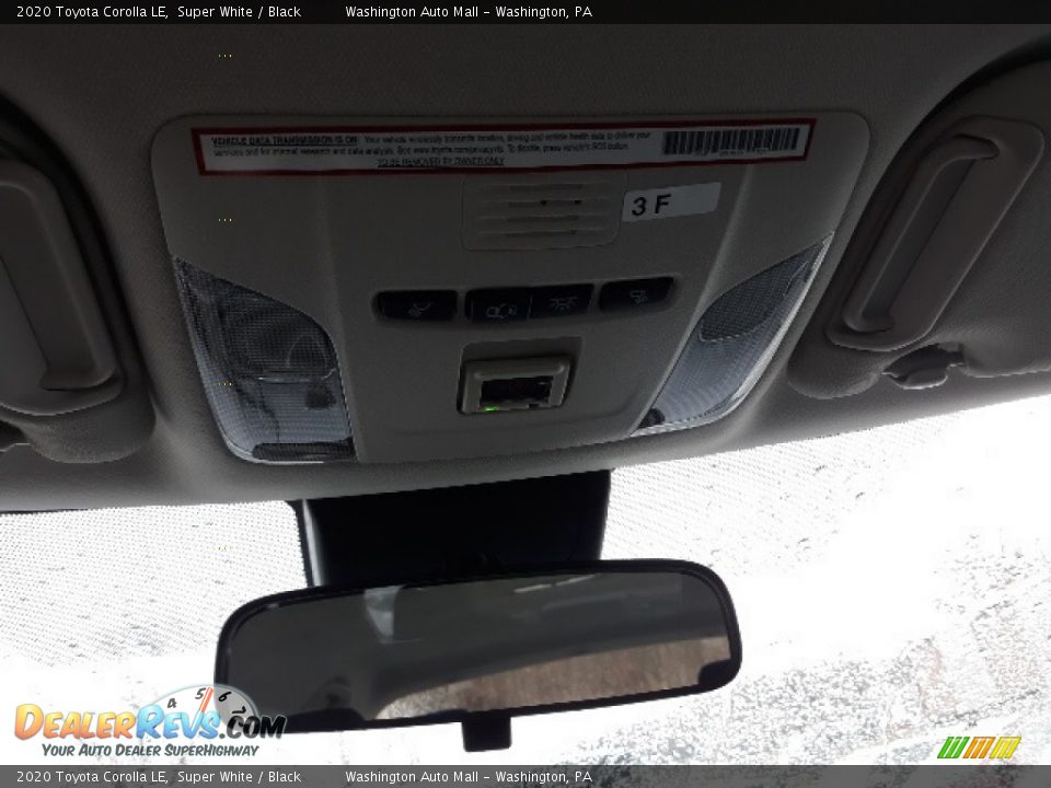 2020 Toyota Corolla LE Super White / Black Photo #8