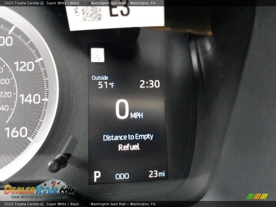 2020 Toyota Corolla LE Super White / Black Photo #19