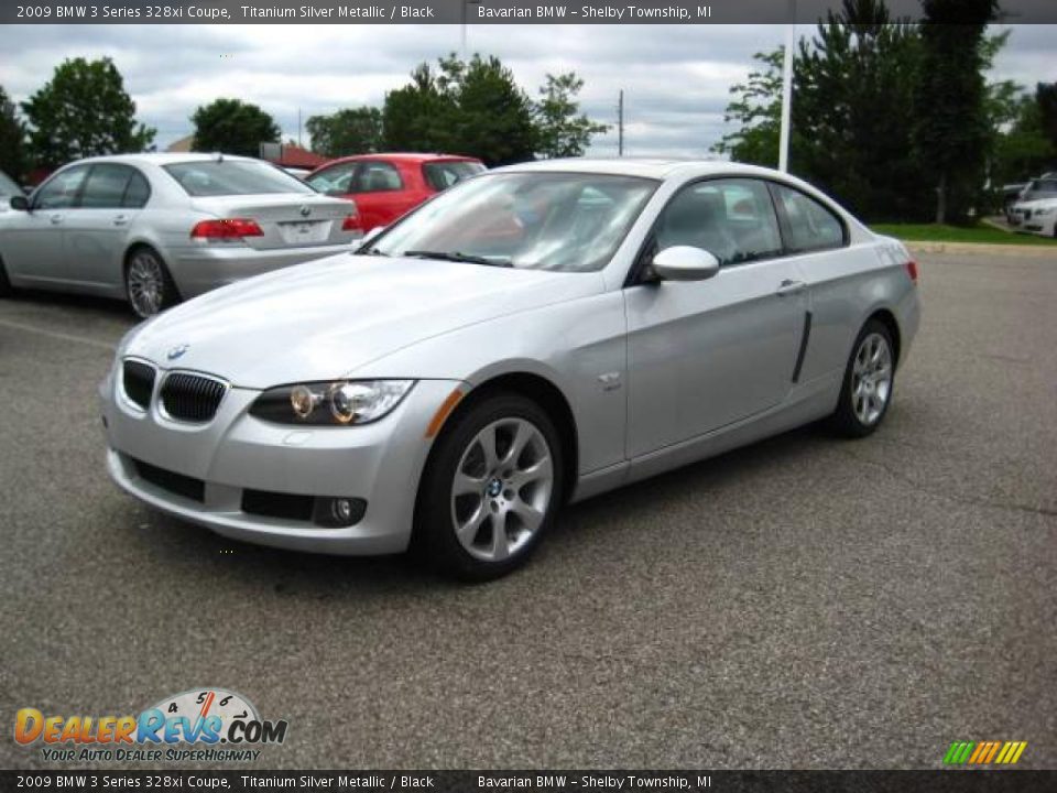 2009 BMW 3 Series 328xi Coupe Titanium Silver Metallic / Black Photo #1