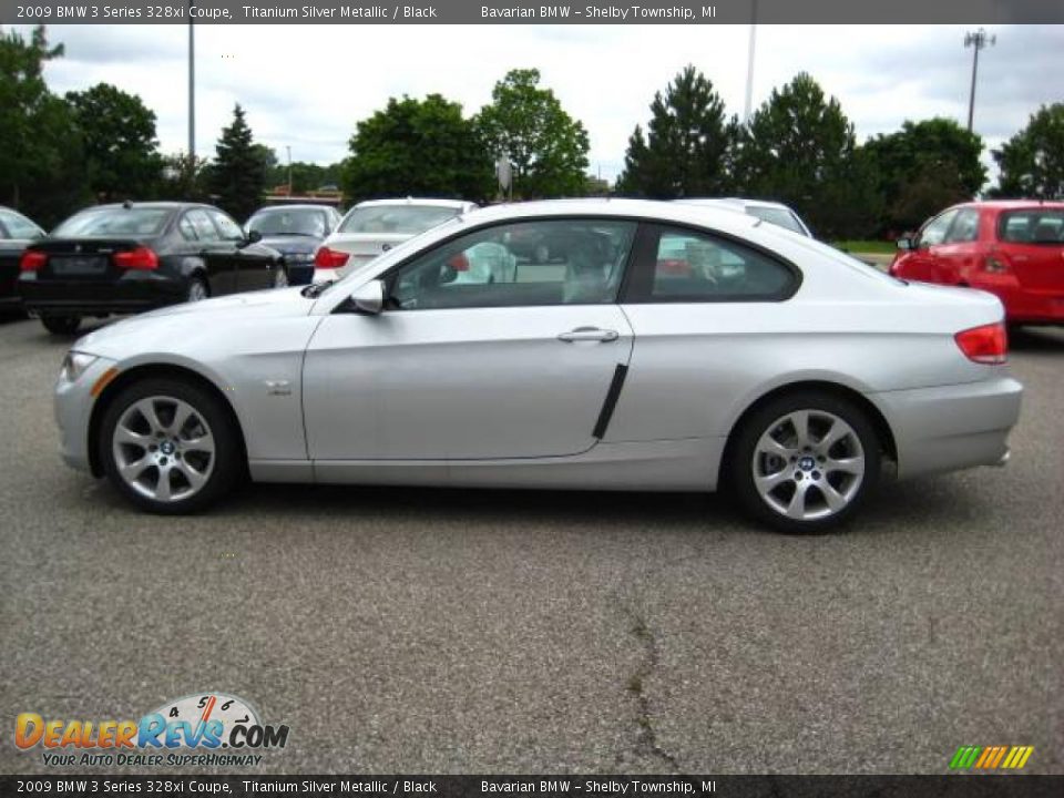 2009 BMW 3 Series 328xi Coupe Titanium Silver Metallic / Black Photo #2