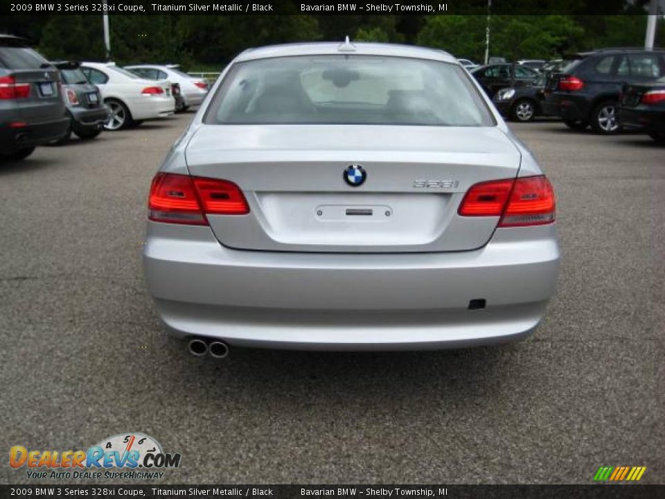 2009 BMW 3 Series 328xi Coupe Titanium Silver Metallic / Black Photo #4
