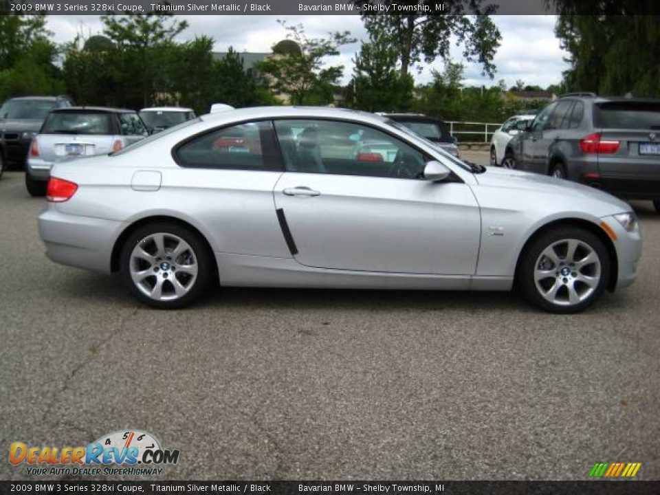 2009 BMW 3 Series 328xi Coupe Titanium Silver Metallic / Black Photo #6